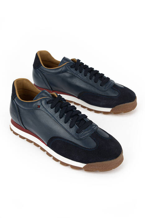 Hakiki Deri Erkek Günlük Ayakkabı Lacivert