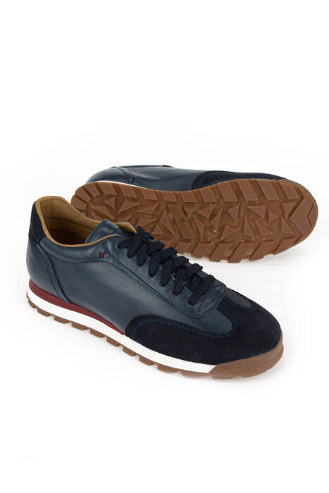 Hakiki Deri Erkek Günlük Ayakkabı Lacivert