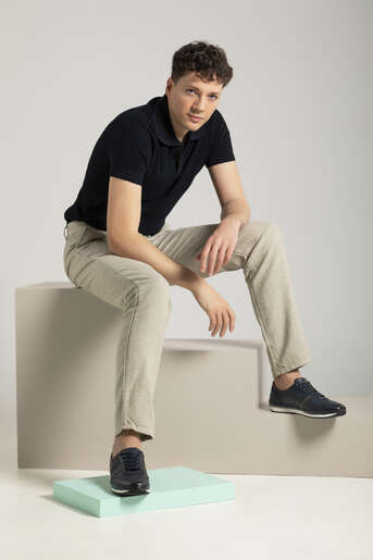 Ziya - Hakiki Deri Erkek Günlük Ayakkabı Lacivert (1)