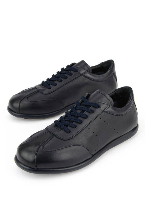 Hakiki Deri Erkek Günlük Ayakkabı Lacivert