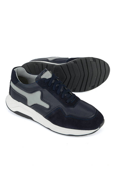 Hakiki Deri Erkek Günlük Ayakkabı Lacivert