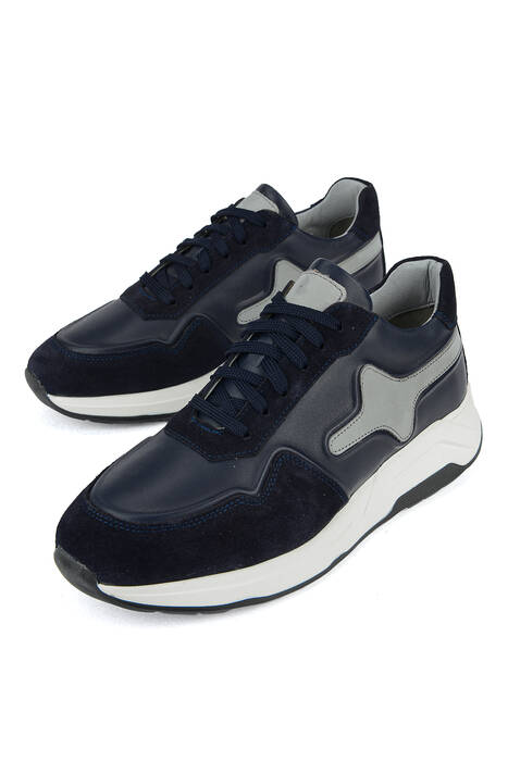 Hakiki Deri Erkek Günlük Ayakkabı Lacivert