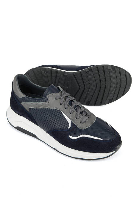 Hakiki Deri Erkek Günlük Ayakkabı Lacivert