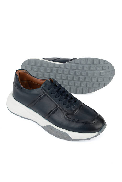 Hakiki Deri Erkek Günlük Ayakkabı Lacivert