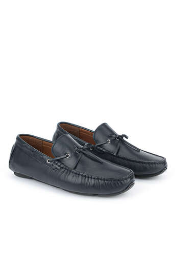 Ziya - Hakiki Deri Erkek Günlük Ayakkabı Lacivert (1)