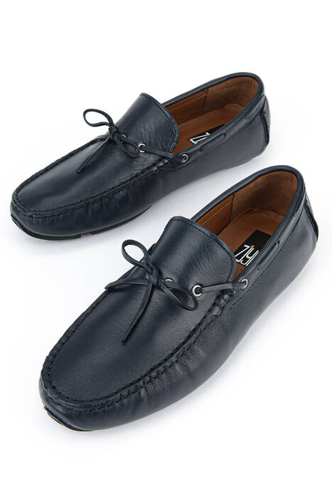 Hakiki Deri Erkek Günlük Ayakkabı Lacivert