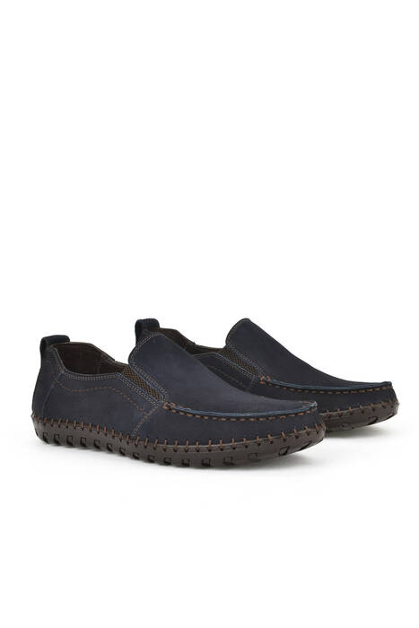 Hakiki Deri Erkek Günlük Ayakkabı Lacivert