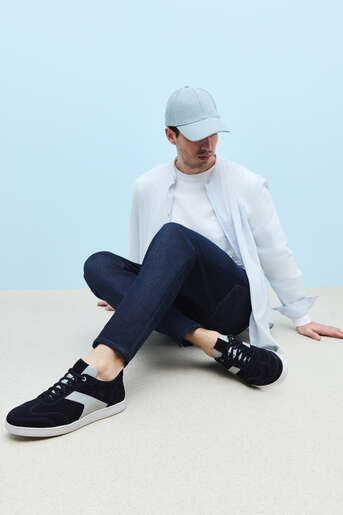 Ziya - Hakiki Deri Erkek Günlük Ayakkabı Lacivert