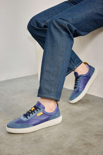 Ziya - Blue Genuine Leather Men's Casual Shoes Ziya - Blue Genuine Leather Men's Casual Shoes