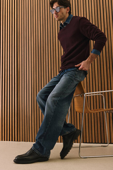 Hakiki Deri Erkek Günlük Ayakkabı Siyah