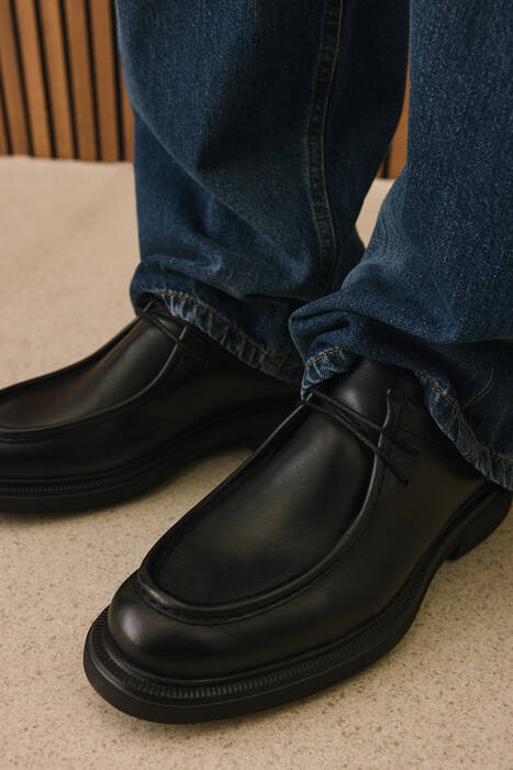 Hakiki Deri Erkek Günlük Ayakkabı Siyah