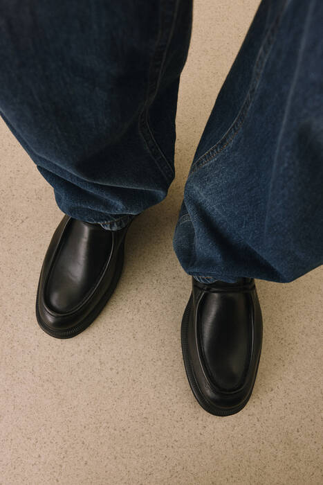 Hakiki Deri Erkek Günlük Ayakkabı Siyah