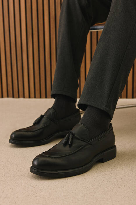 Hakiki Deri Erkek Günlük Ayakkabı Siyah