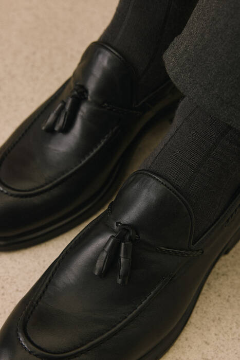 Hakiki Deri Erkek Günlük Ayakkabı Siyah