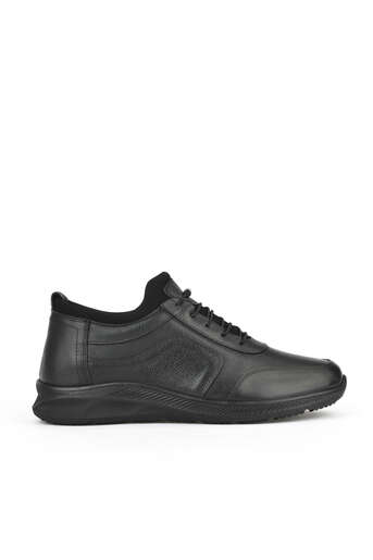 Ziya - Black Genuine Leather Men's Casual Shoes