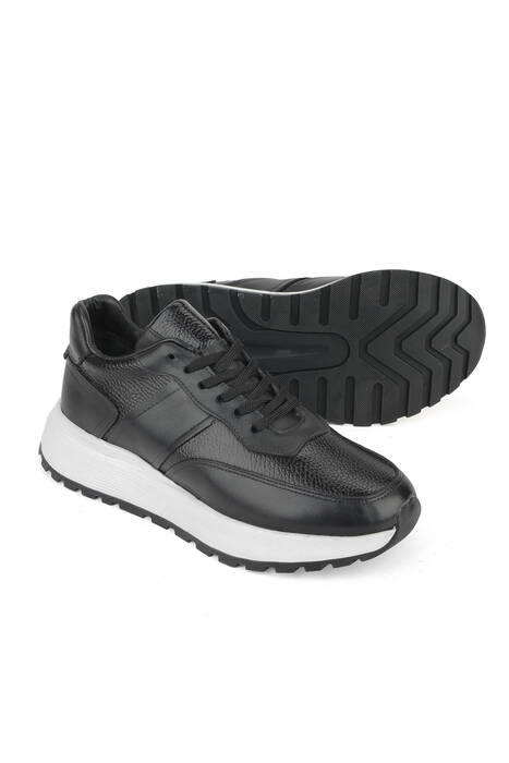 Hakiki Deri Erkek Günlük Ayakkabı Siyah