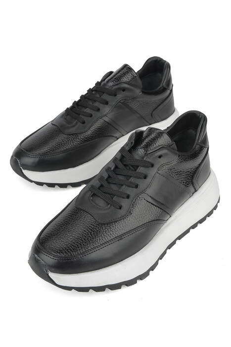 Hakiki Deri Erkek Günlük Ayakkabı Siyah