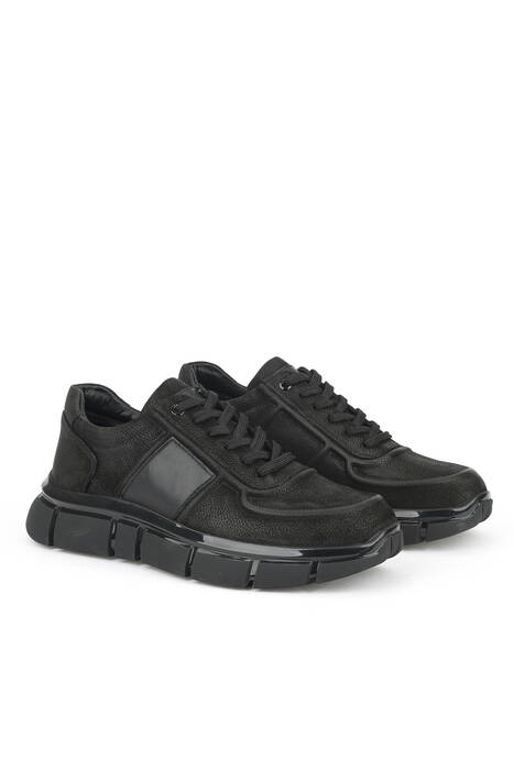 Hakiki Deri Erkek Günlük Ayakkabı Siyah