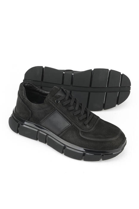 Hakiki Deri Erkek Günlük Ayakkabı Siyah