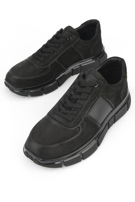 Hakiki Deri Erkek Günlük Ayakkabı Siyah