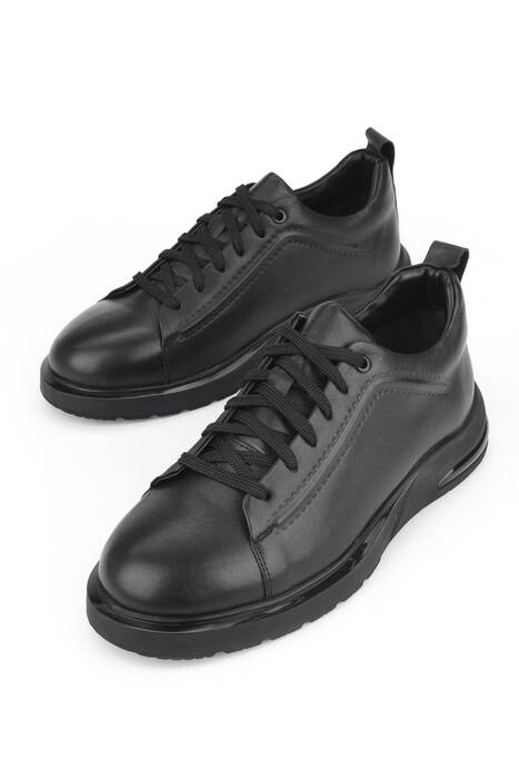 Hakiki Deri Erkek Günlük Ayakkabı Siyah