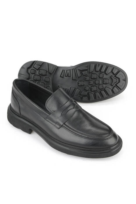 Hakiki Deri Erkek Günlük Ayakkabı Siyah