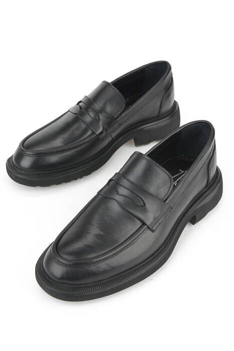 Hakiki Deri Erkek Günlük Ayakkabı Siyah