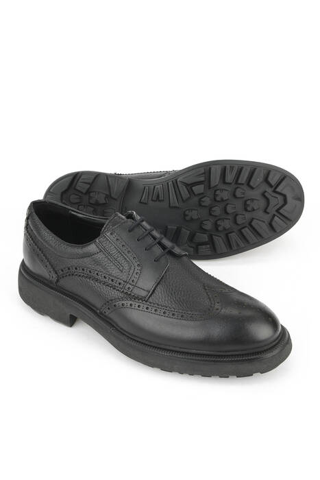 Hakiki Deri Erkek Günlük Ayakkabı Siyah