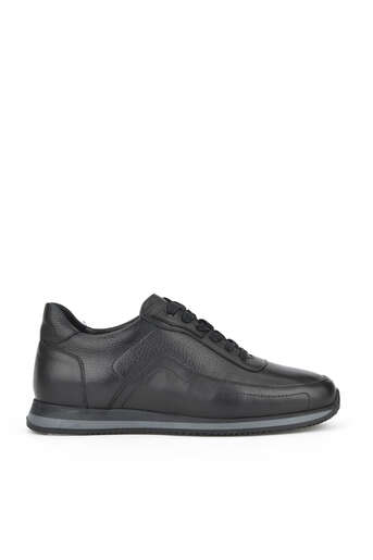 Ziya - Black Genuine Leather Men's Casual Shoes