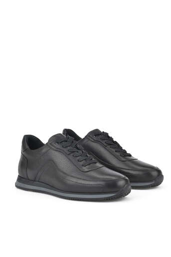 Ziya - Black Genuine Leather Men's Casual Shoes (1)