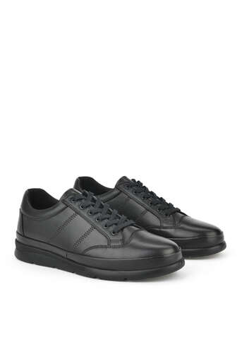 Ziya - Black Genuine Leather Men's Casual Shoes (1)