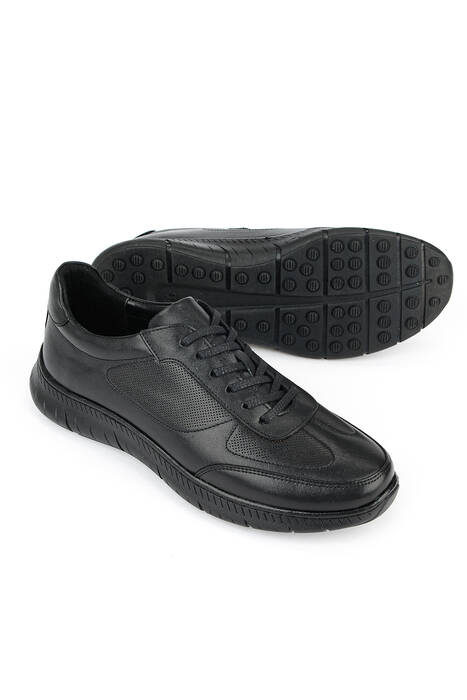 Hakiki Deri Erkek Günlük Ayakkabı Siyah