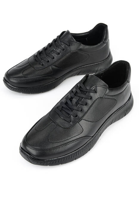 Hakiki Deri Erkek Günlük Ayakkabı Siyah