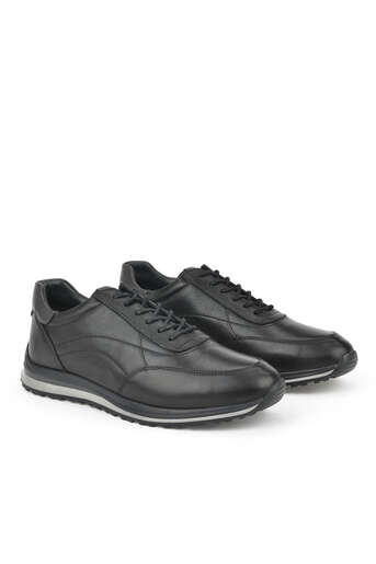Ziya - Black Genuine Leather Men's Casual Shoes (1)