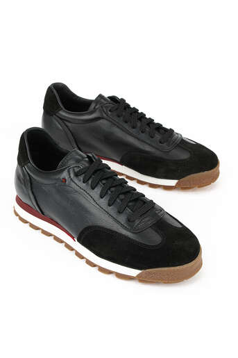 Ziya - Hakiki Deri Erkek Günlük Ayakkabı Siyah (1)