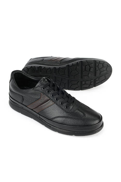 Hakiki Deri Erkek Günlük Ayakkabı Siyah