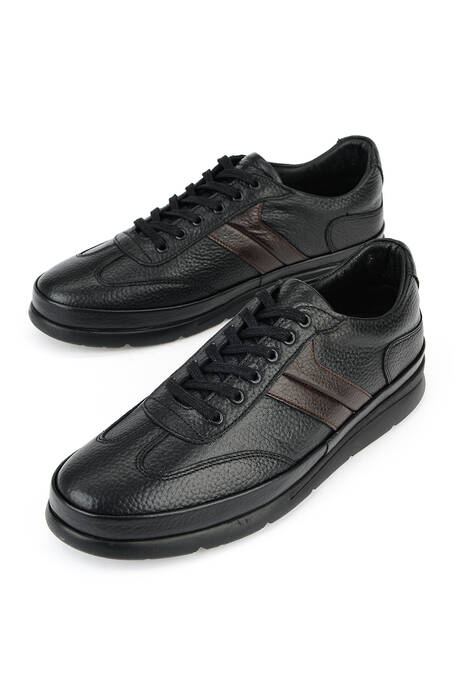 Hakiki Deri Erkek Günlük Ayakkabı Siyah