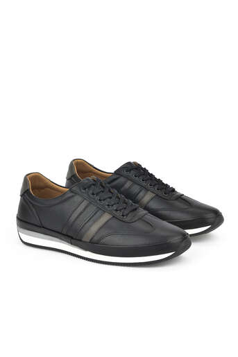 Ziya - Hakiki Deri Erkek Günlük Ayakkabı Siyah (1)