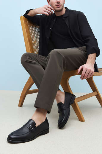 Ziya - Hakiki Deri Erkek Klasik Ayakkabı Siyah