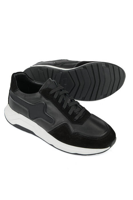 Hakiki Deri Erkek Günlük Ayakkabı Siyah