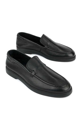 Ziya - Hakiki Deri Erkek Günlük Ayakkabı Siyah (1)