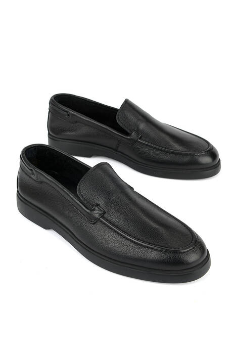 Hakiki Deri Erkek Günlük Ayakkabı Siyah