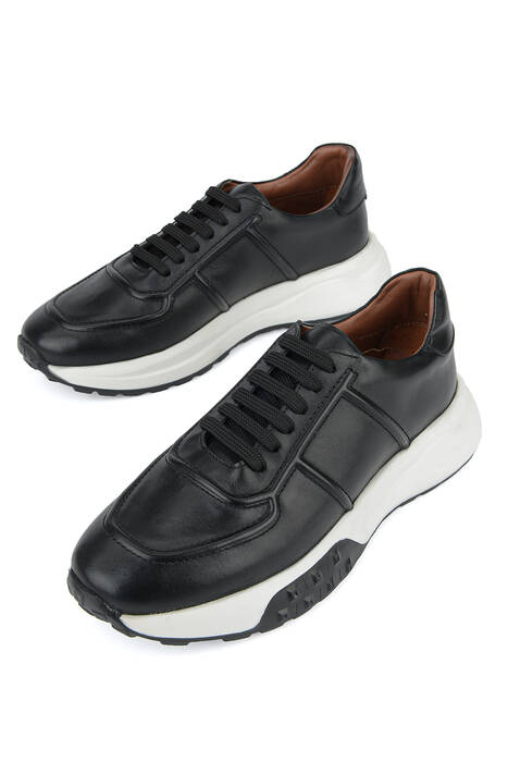 Hakiki Deri Erkek Günlük Ayakkabı Siyah