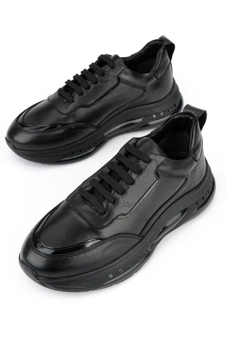 Hakiki Deri Erkek Günlük Ayakkabı Siyah