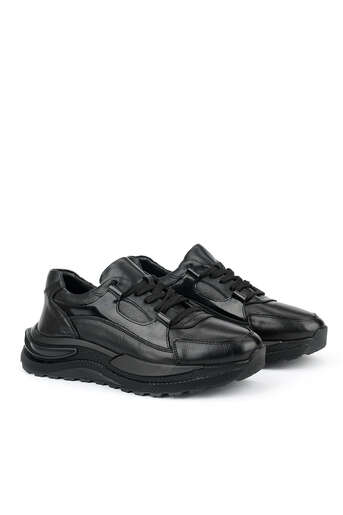 Ziya - Hakiki Deri Erkek Günlük Ayakkabı Siyah (1)