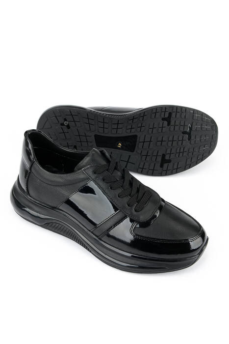 Hakiki Deri Erkek Günlük Ayakkabı Siyah