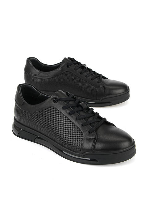 Hakiki Deri Erkek Günlük Ayakkabı Siyah