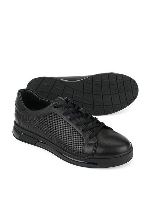 Hakiki Deri Erkek Günlük Ayakkabı Siyah