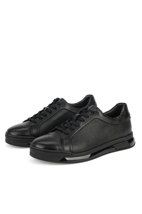 Hakiki Deri Erkek Günlük Ayakkabı Siyah