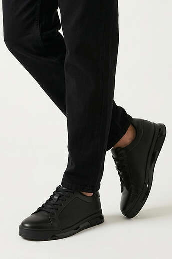 Ziya - Hakiki Deri Erkek Günlük Ayakkabı Siyah